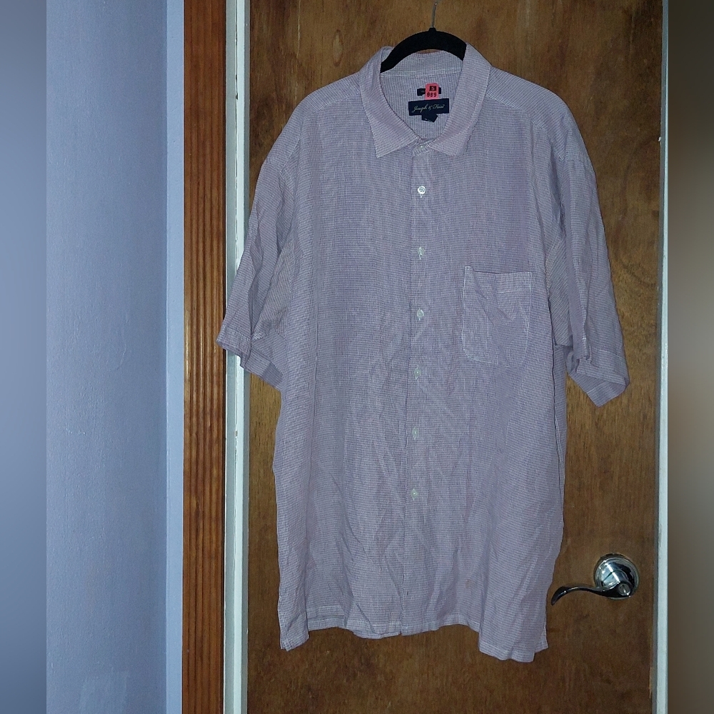 Joseph And Feiss Men's Red Button Down Shirt